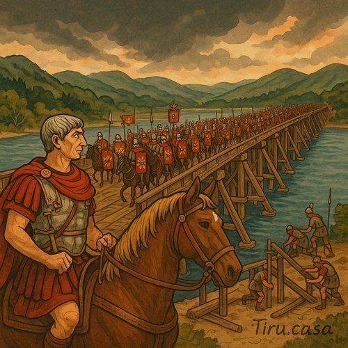 Apollodorus wooden bridge over the Danube