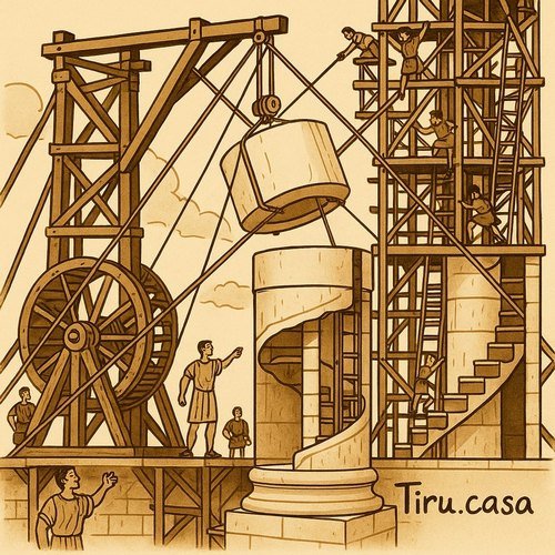 Construction Olympics - erecting the column